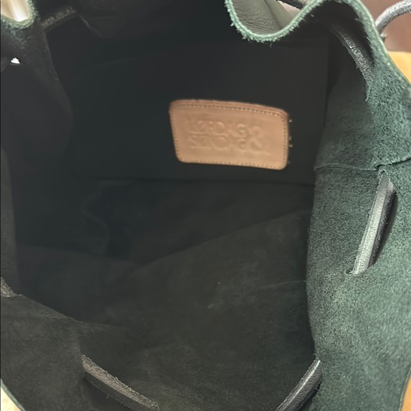 Black Drawstring leather Bag - Picture 5 of 6